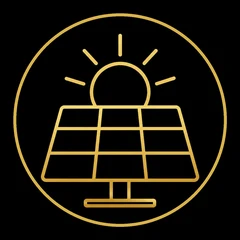 Solar panel with sun